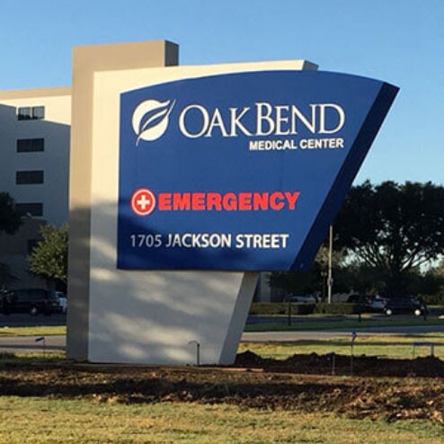 Oakbend Medical Center sign